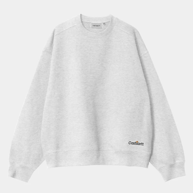 Carhartt WIP Sweatshirt mit Label-Schriftzug für Herren - Ash Heather