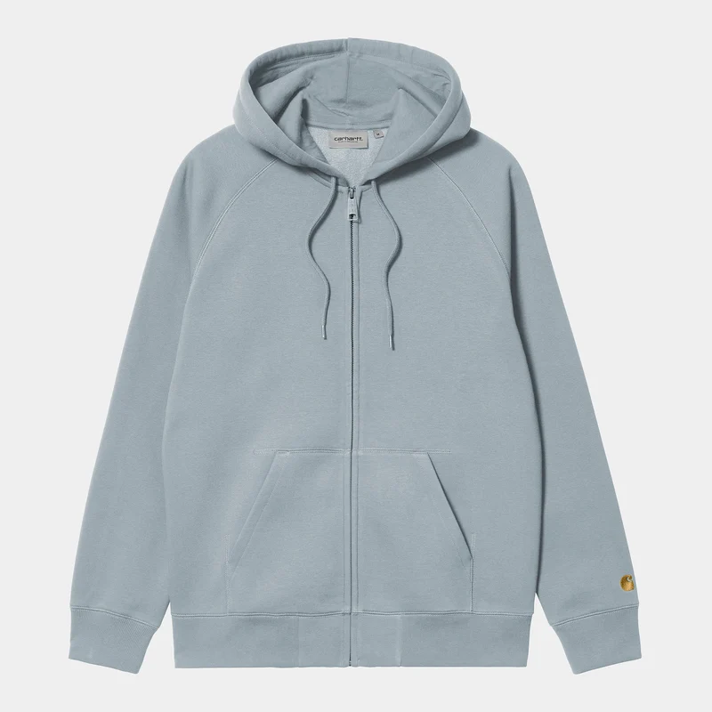 Carhartt WIP Herren Chase Reißverschluss vorne Jacke Hoodie - Frosted Blue