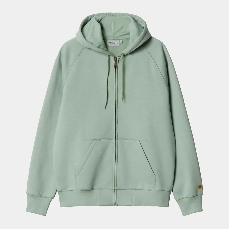 Carhartt WIP Herren Chase Reißverschluss vorne Jacke Hoodie - Frosted Green