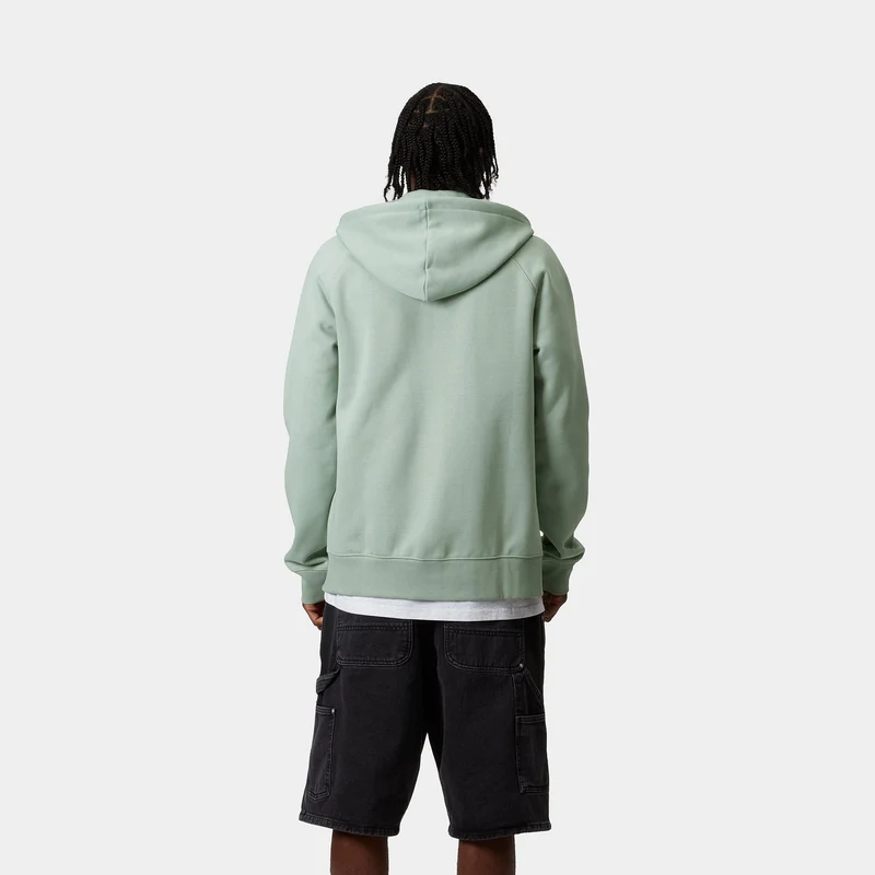 Carhartt WIP Herren Chase Reißverschluss vorne Jacke Hoodie - Frosted Green