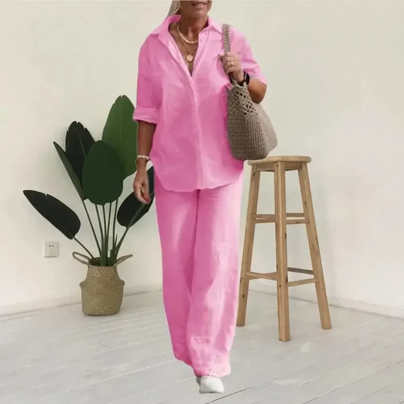 Maria | Luftiges Und Elegantes Zweiteiliges Leinen-Set