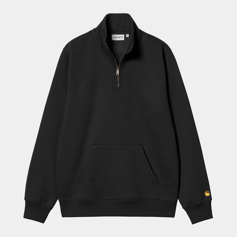 Carhartt WIP Herren Chase Neck Zip Sweat Top - Schwarz