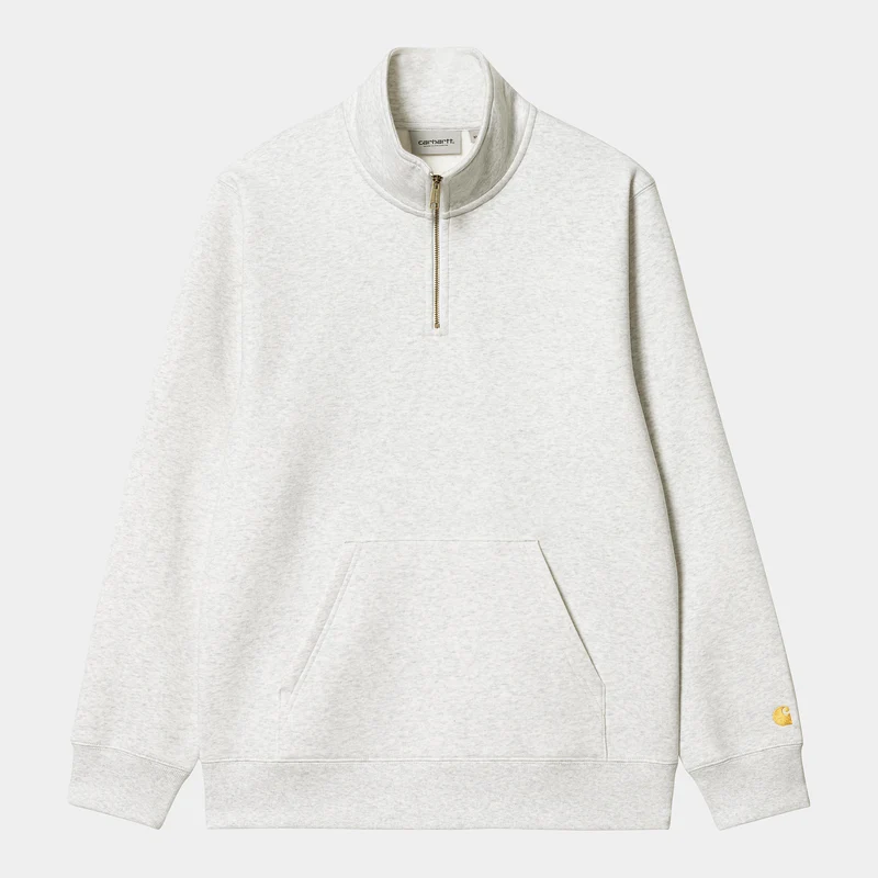 Carhartt WIP Herren Chase Neck Zip Sweat Top - Ash Heather