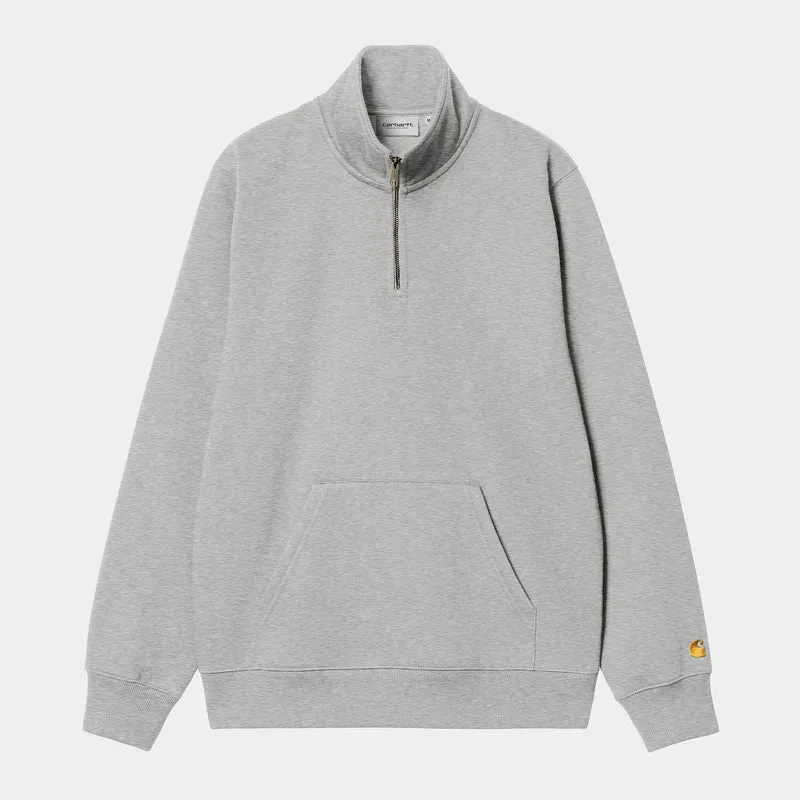 Carhartt WIP Herren Chase Neck Zip Sweat Top - Grau meliert