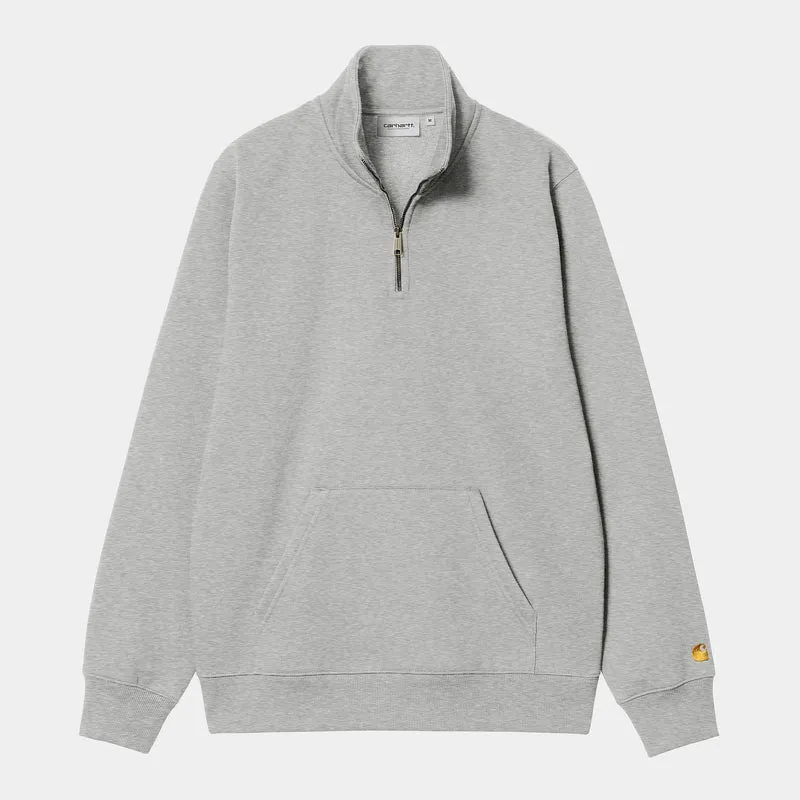 Carhartt WIP Herren Chase Neck Zip Sweat Top - Grau meliert