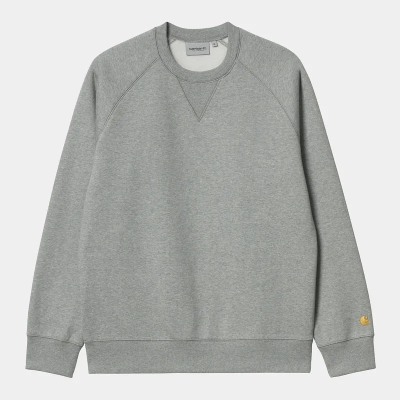 Carhartt WIP Herren Chase Sweat Top – Grau meliert