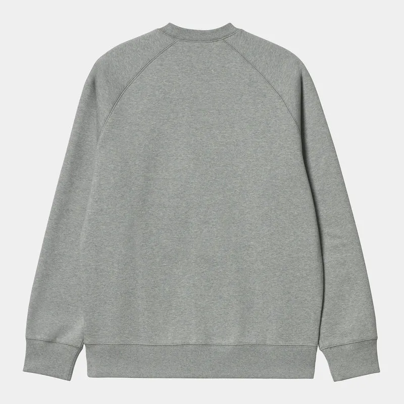 Carhartt WIP Herren Chase Sweat Top – Grau meliert