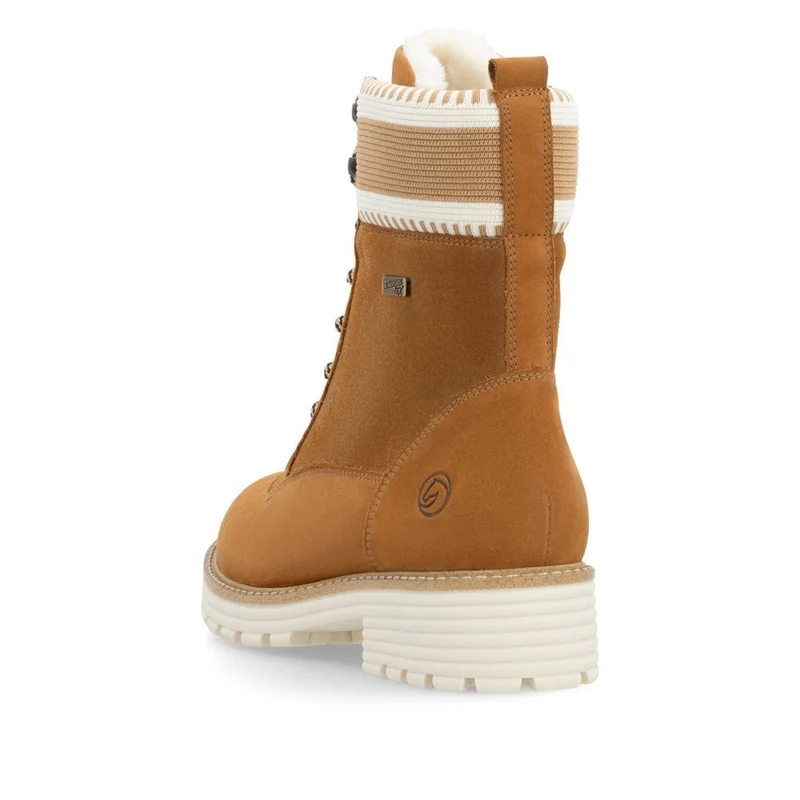 Remonte Damenstiefel aus Leder mit Lammwollefutter - Braun