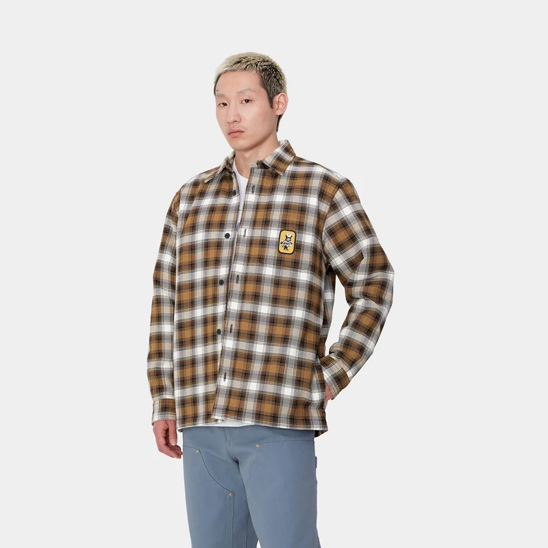 Carhartt WIP Herren Monahan Hemdjacke - Hamilton Brown