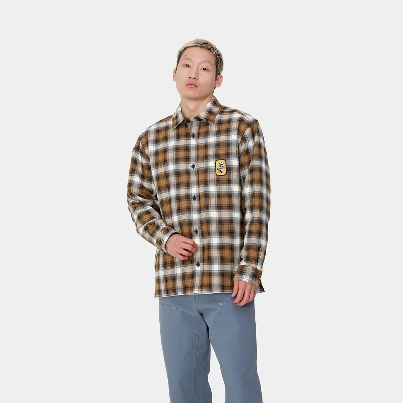 Carhartt WIP Herren Monahan Hemdjacke - Hamilton Brown