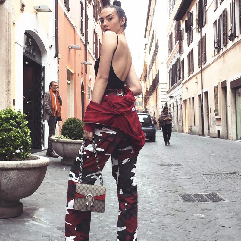 Hannah | Trendige Und Bequeme Camouflage Cargo-Hosen