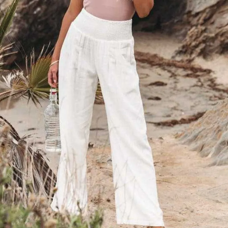 Anne | Luftige Und Elegante Leinen-Weitbein-Hose