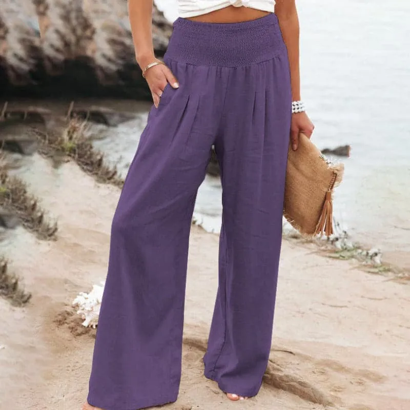 Anne | Luftige Und Elegante Leinen-Weitbein-Hose