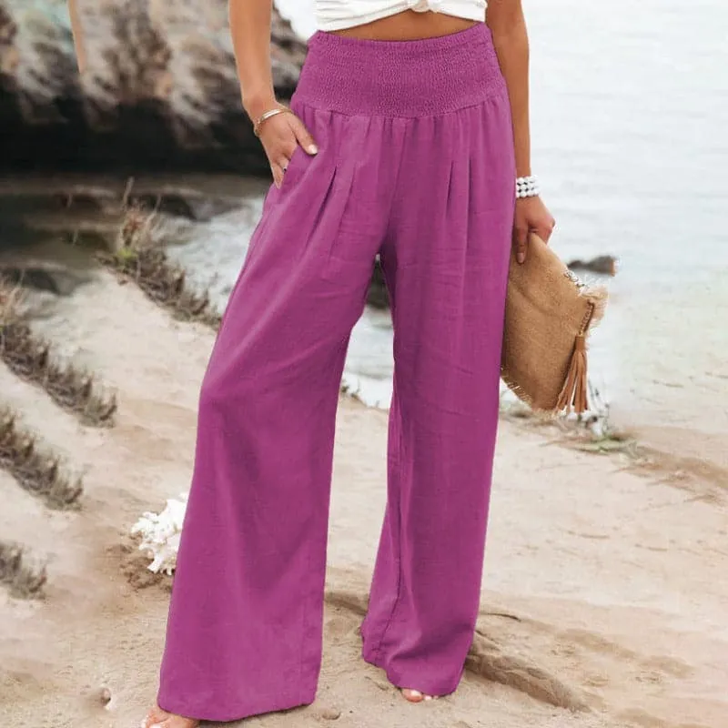 Anne | Luftige Und Elegante Leinen-Weitbein-Hose