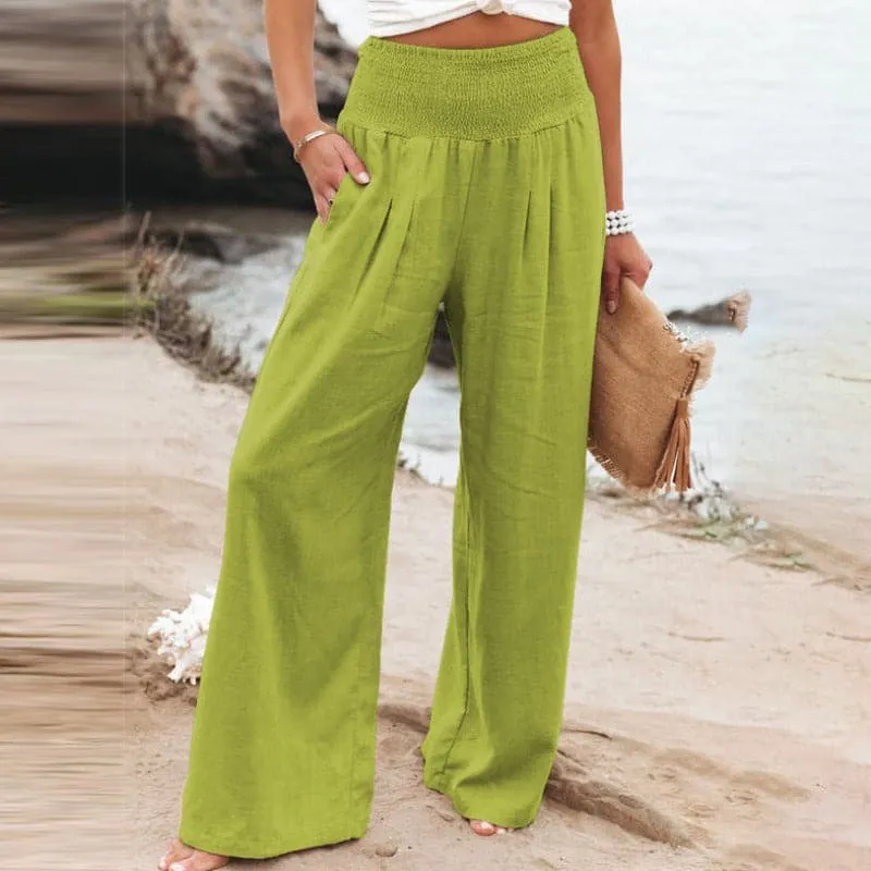Anne | Luftige Und Elegante Leinen-Weitbein-Hose