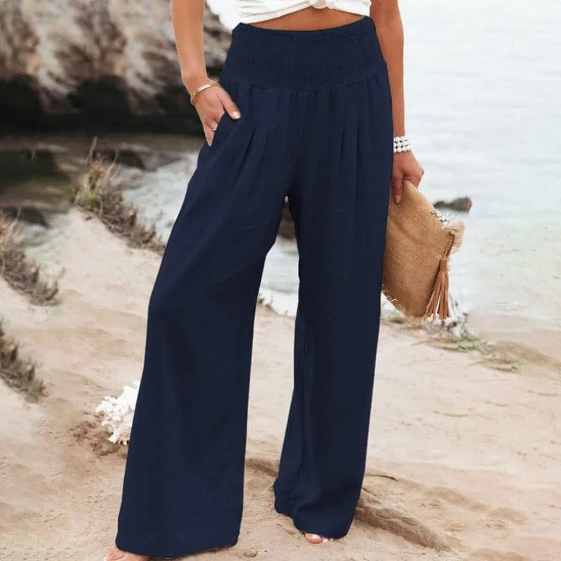 Anne | Luftige Und Elegante Leinen-Weitbein-Hose