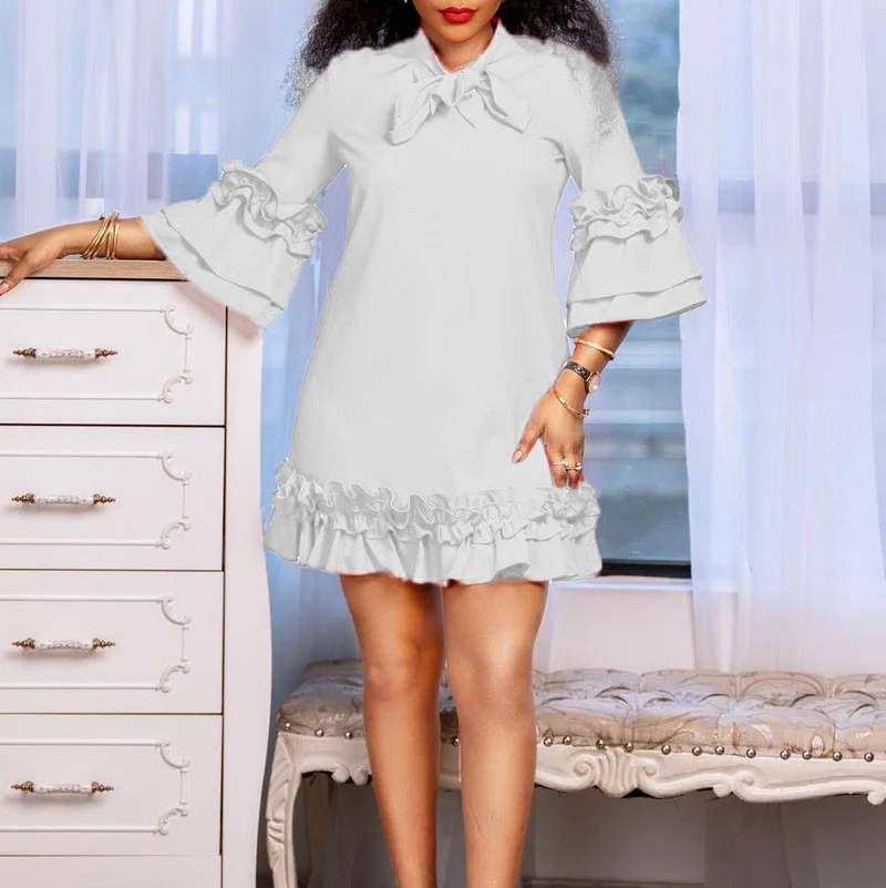 Rosalie | Anmutiges Und Romantisches Rüschen Tunika-Kleid