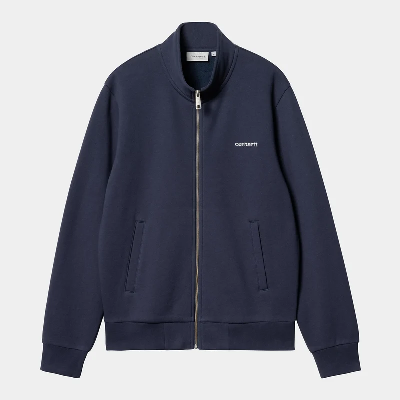 Carhartt WIP Jacke mit Reißverschluss vorne und Schriftzug für Herren - Air Force Blau
