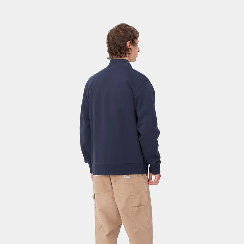 Carhartt WIP Jacke mit Reißverschluss vorne und Schriftzug für Herren - Air Force Blau