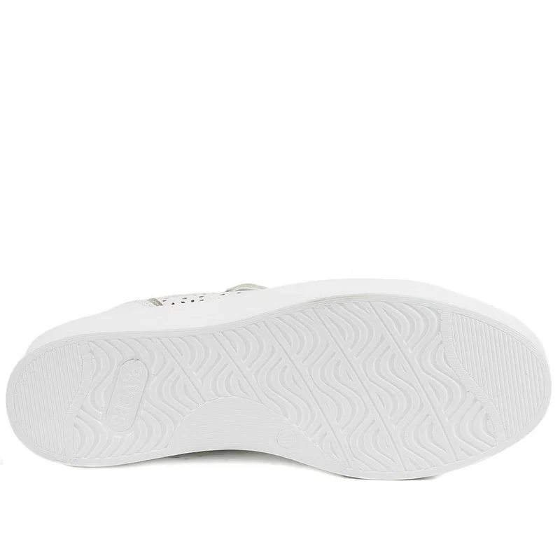 Casual Platform Trainers with Side Zip - WBINS43035 / 328 942 - White