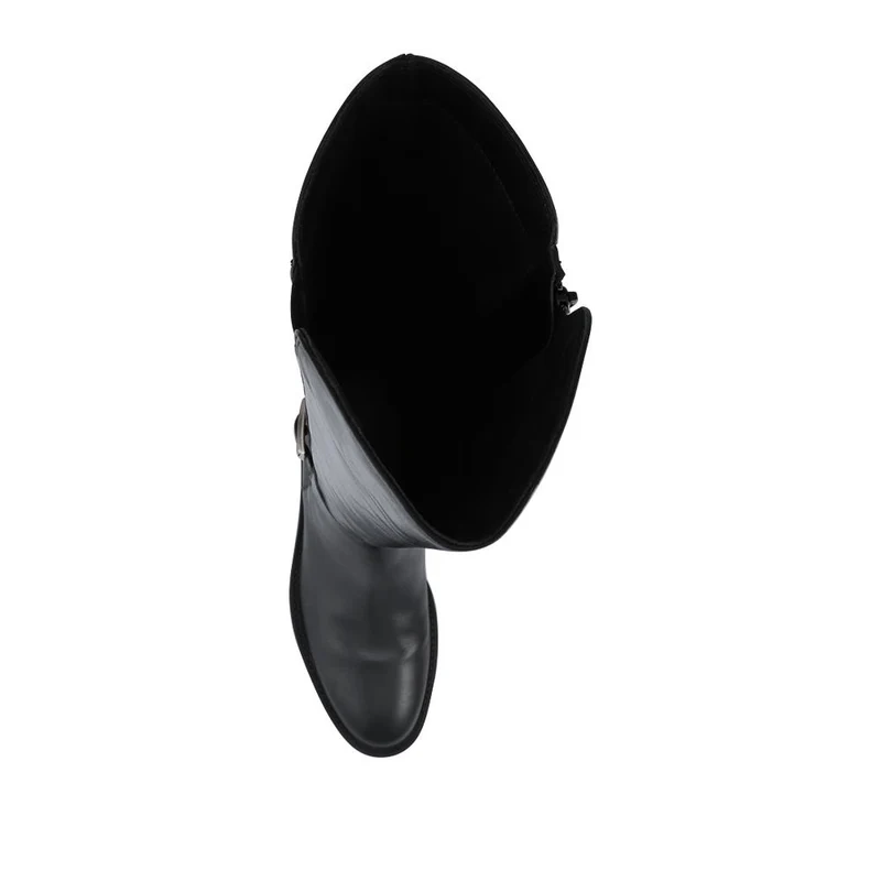 Danica Leather Long Boots - DANICA / 328 082 - Black Leather