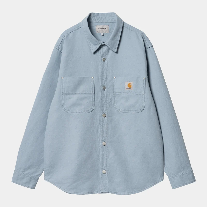 Carhartt WIP Herren Walter Hemdjacke - Misty Rinsed