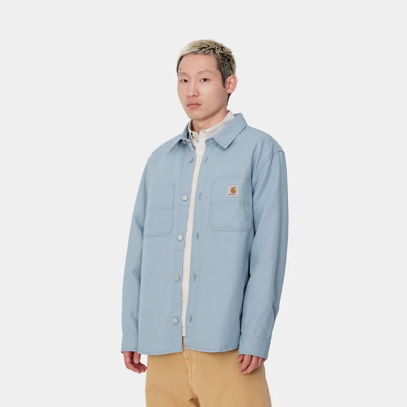 Carhartt WIP Herren Walter Hemdjacke - Misty Rinsed