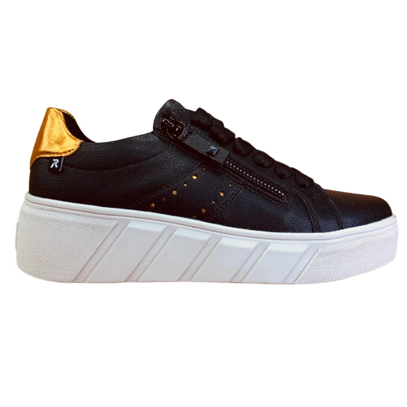 Rieker Damen-Sneakers „Evolution“ aus Leder - Schwarz