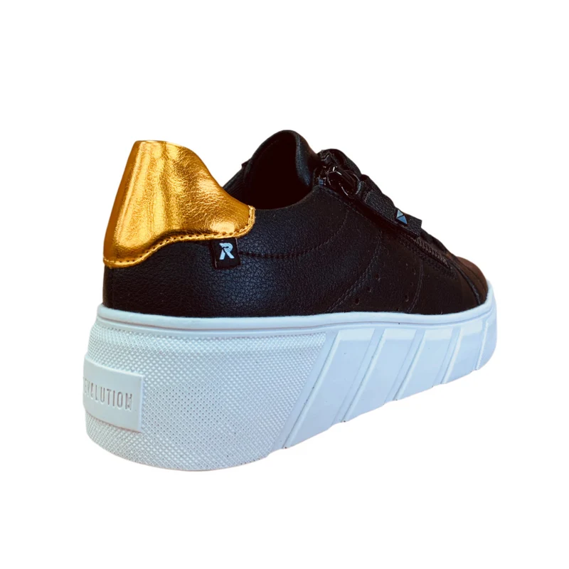 Rieker Damen-Sneakers „Evolution“ aus Leder - Schwarz