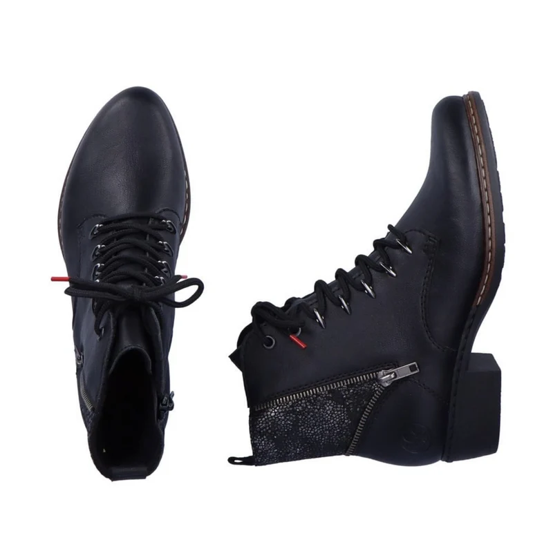 Rieker Stiefelette mit Fleecefutter für Damen - Schwarz