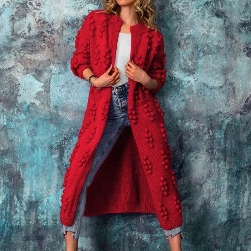 Laura | Eleganter Und Langer Strickjacke Im Trench-Stil