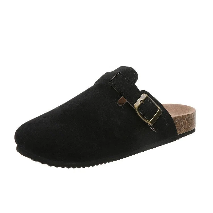 Mathilde | Elegante Und Stilvolle Leder-Pantoletten Mit Schnalle