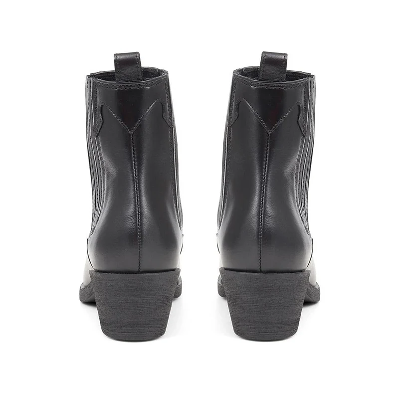 Delanna Leather Ankle Boots - DELANNA / 324 254 - Black