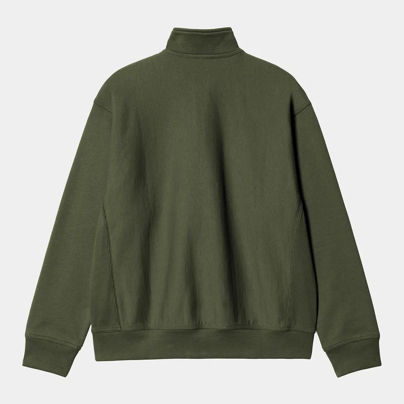 Carhartt WIP Herren Halb-Zip-Reißverschluss American Script Sweatshirt - Estragon