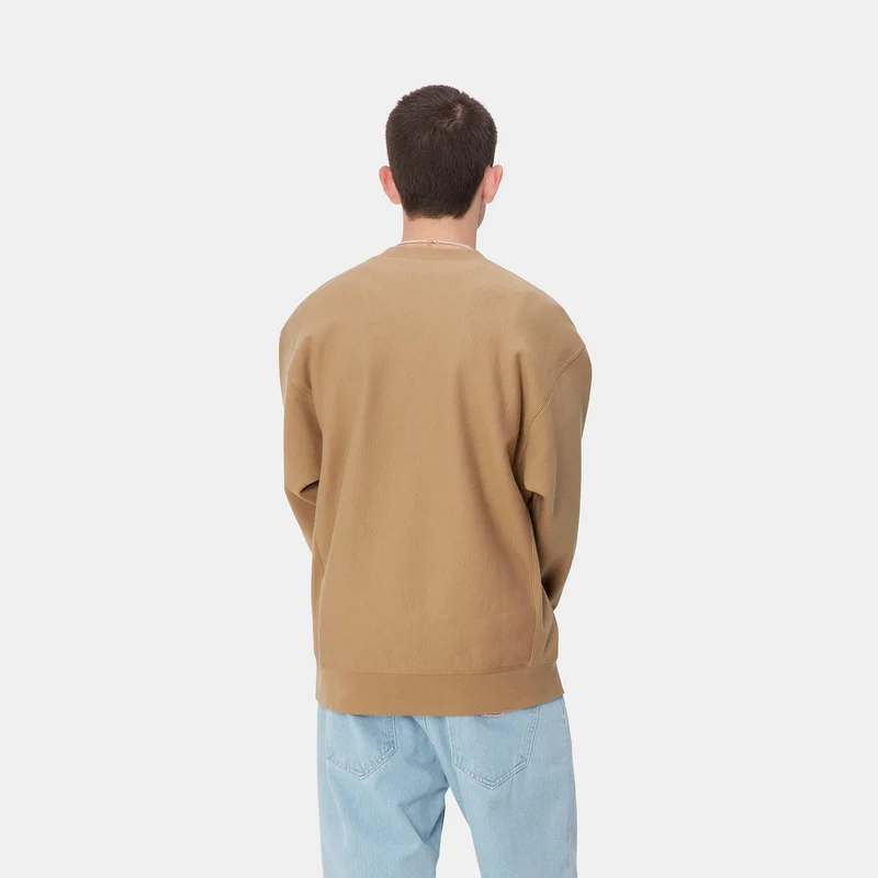 Carhartt WIP Herren American Script Sweatshirt - Erdnuss