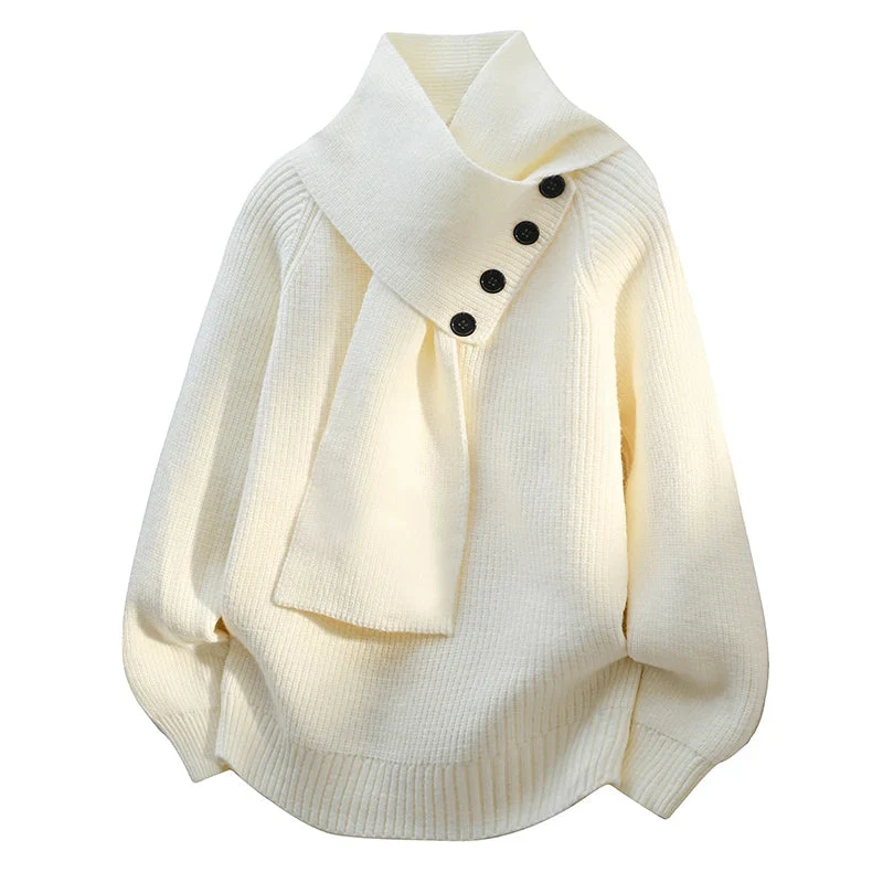 Clara | Eleganter Schal-Kragen Pullover Mit Kuscheliger Wärme