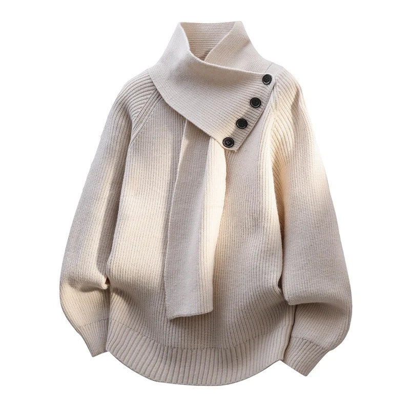Clara | Eleganter Schal-Kragen Pullover Mit Kuscheliger Wärme