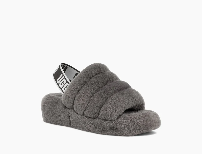 UGG Damen Fluff Yeah Slide – Anthrazit