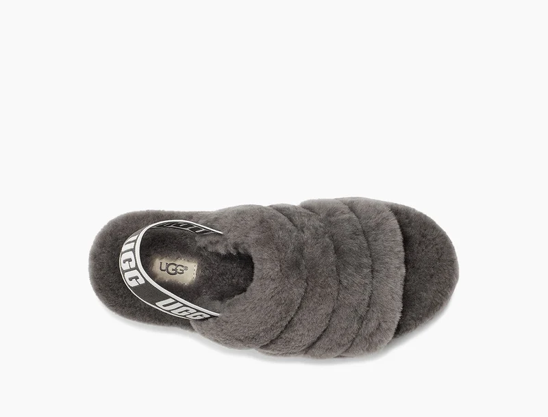 UGG Damen Fluff Yeah Slide – Anthrazit