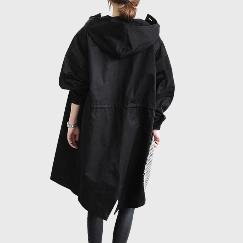 Ruby | Wasserabweisender Kapuzen-Trenchcoat Mit Langer Silhouette