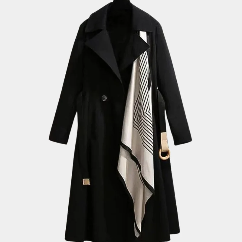 Jennifer | Eleganter Midi Trenchcoat Mit Taillengürtel