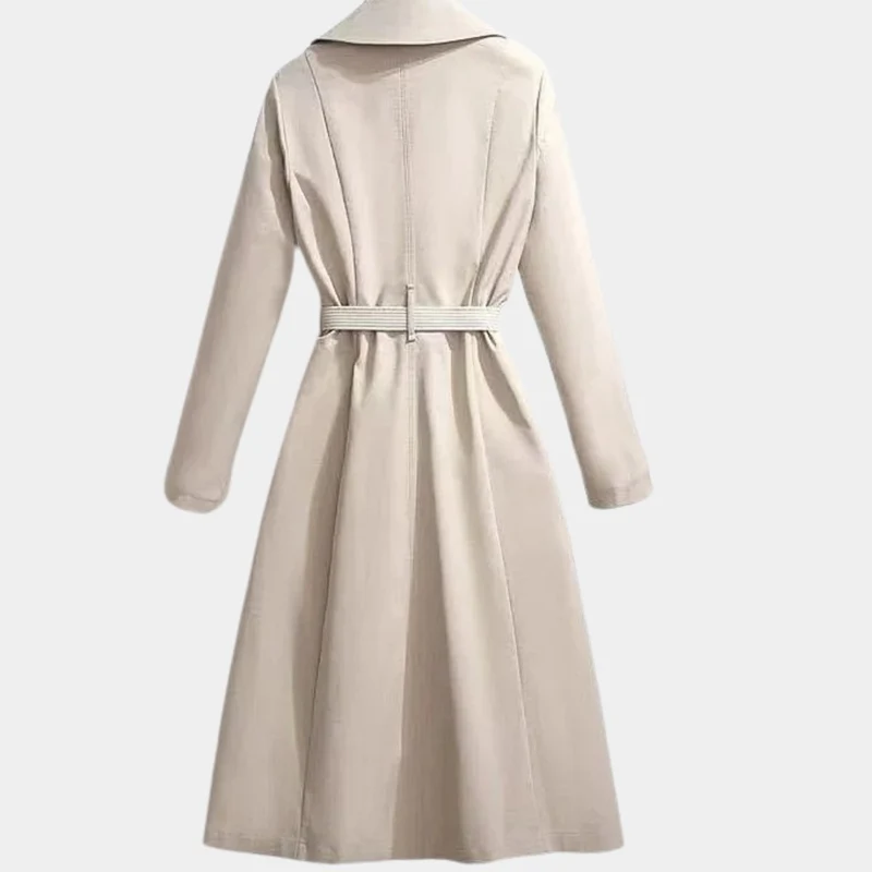 Jennifer | Eleganter Midi Trenchcoat Mit Taillengürtel