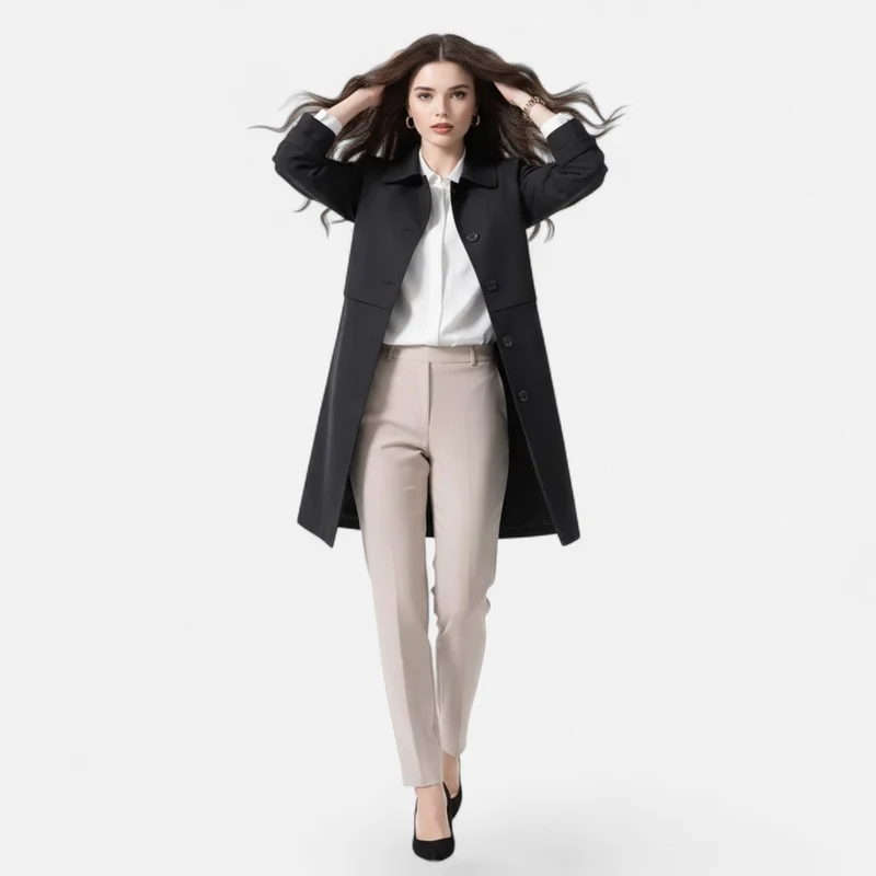 Celina | Klassischer und leichter Midi-Trenchcoat