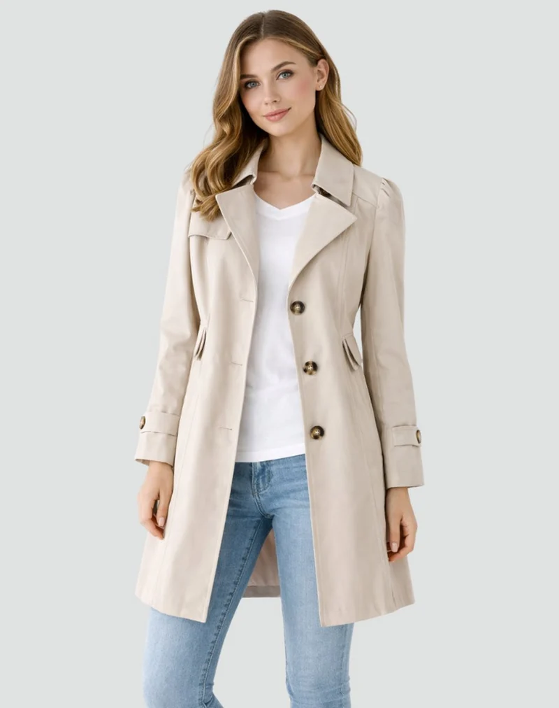Camille | Klassischer Taillierter Trenchcoat Mit Zeitloser Eleganz