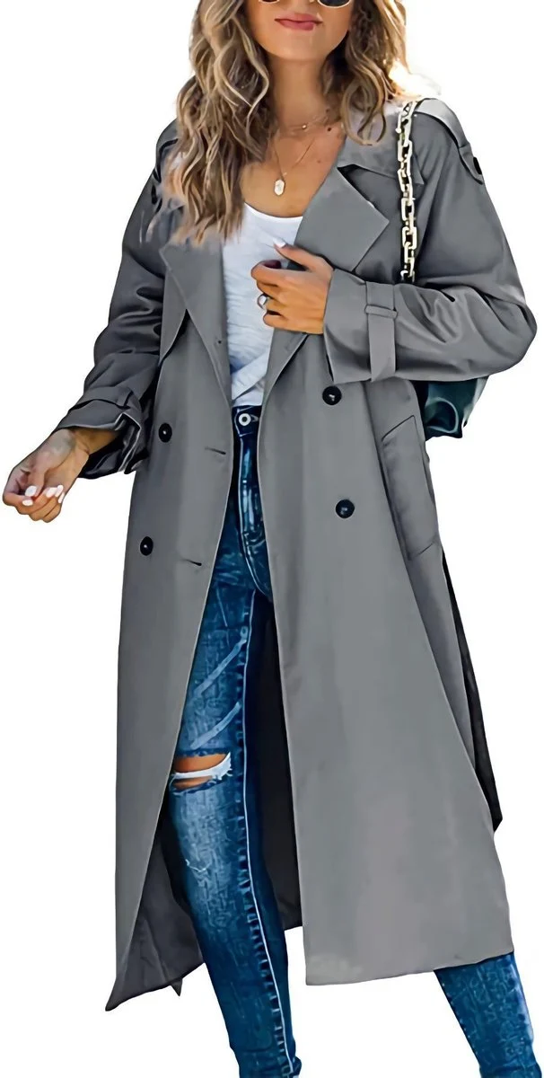 Alessia | Stilvoll Oversized Trenchcoat Mit Gürtel