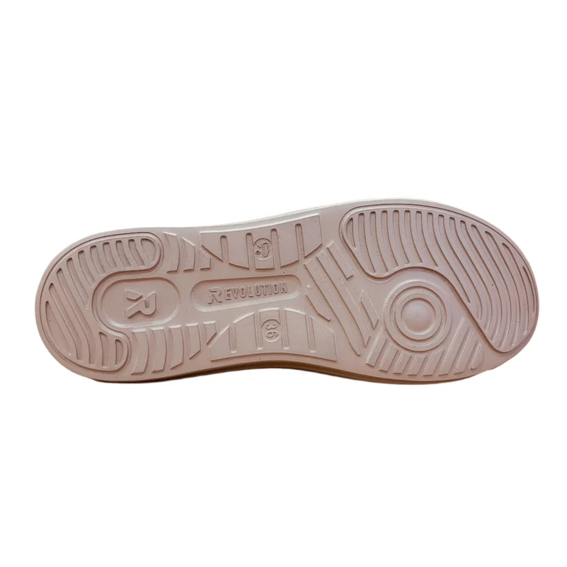 Rieker Damen-Sneakers „Evolution“ aus Leder – Schwarz und Gold