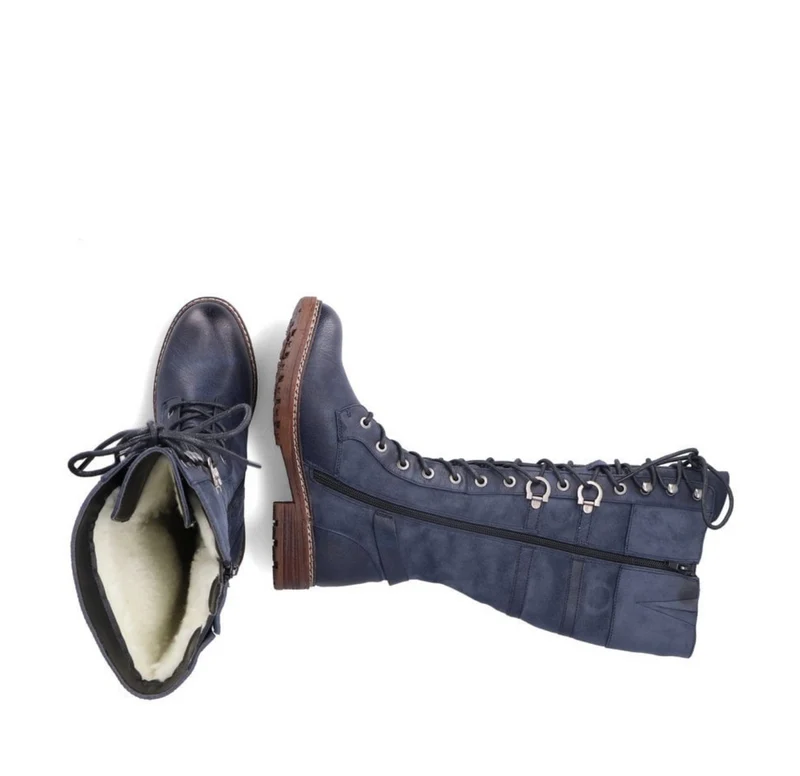 Rieker Hohe Stiefel mit Fleecefutter für Damen - Blau