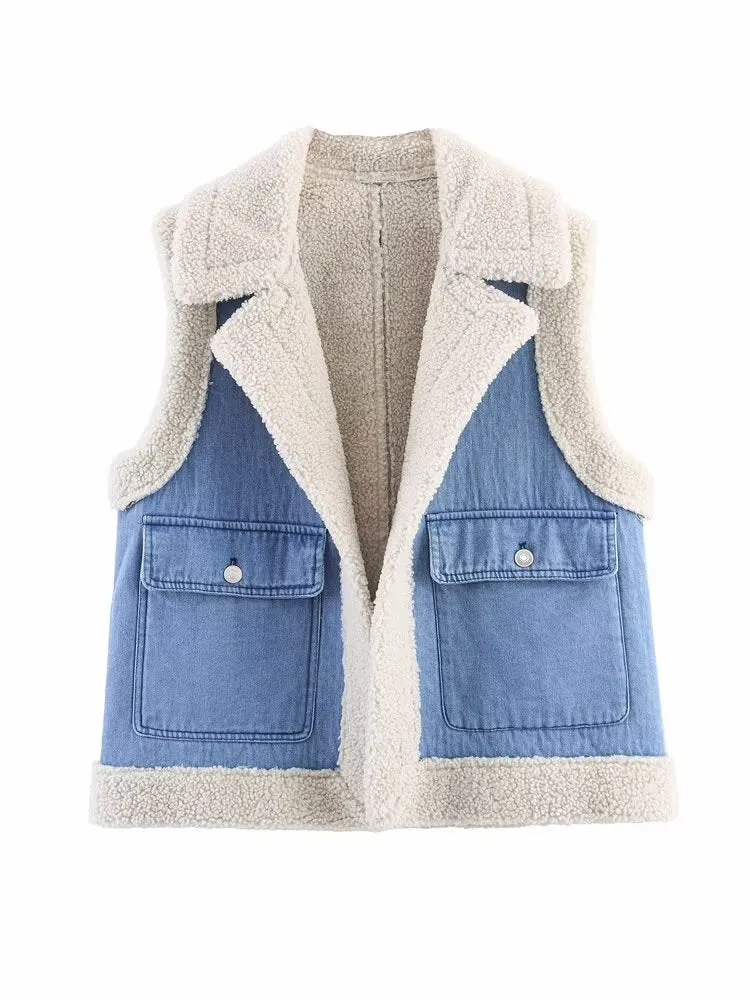 Sophie | Stilvolle Und Gemütliche Jeansweste Mit Fleece-Futter