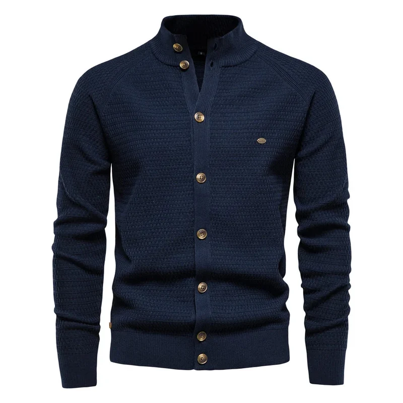 Leon | Eleganter Und Vielseitiger Strickjacke Im Zopfmuster