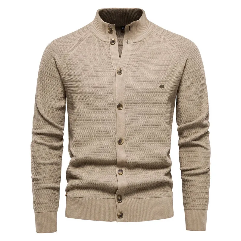 Leon | Eleganter Und Vielseitiger Strickjacke Im Zopfmuster